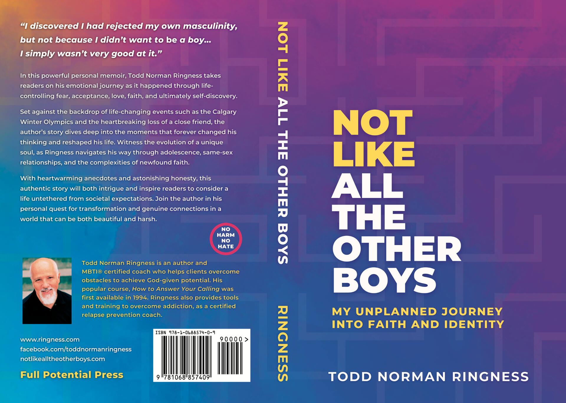 Not Like All the Other Boys: My Unplanned Journey Into Faith and Identity by Todd Norman Ringness
